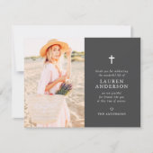 Memorial Funeral Modern Simple Chic Cross Bedankkaart (Voorkant)