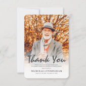 Memorial Funeral Modern Simple Custom Photo Bedankkaart (Voorkant)
