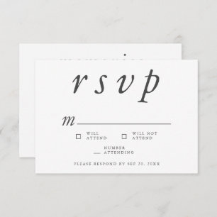 Memorial Funeral Modern Simple Memories Reply RSVP Kaartje