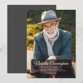 Memorial Funeral Modern Simple Photo Bedankkaart (Voorkant / Achterkant)