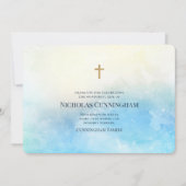 Memorial Funeral Modern Simple Waterverf Bedankkaart (Voorkant)