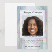 Memorial Funeral Photo Bedankkaart (Voorkant / Achterkant)