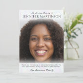 Memorial Funeral Photo Hartelijk dank Bedankkaart (Staand voorkant)