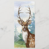 Memorial Funeral Prayer Bladwijzer Woodland Deer (Voorkant)