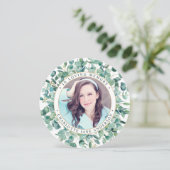 Memorial Funeral Prayer Kaart Eucalyptus Greenery (Staand voorkant)