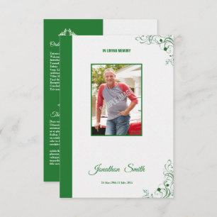 Memorial Funeral Program Card Kaart