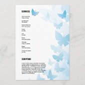 Memorial Funeral Program Card Programma (Achterkant)