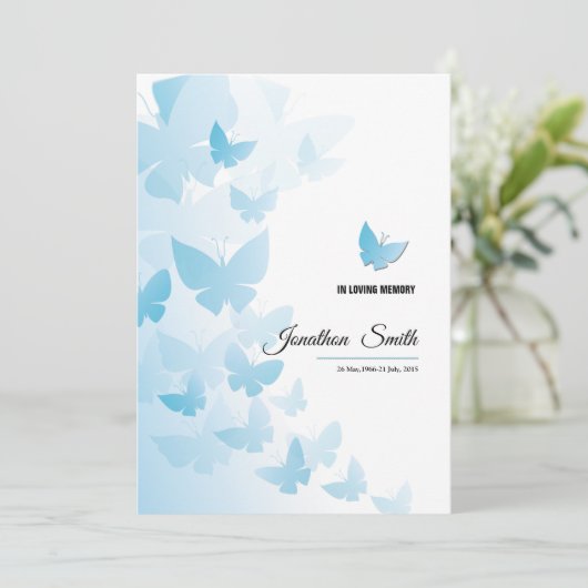 Memorial Funeral Program Card Programma (Staand voorkant)