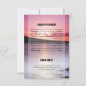 Memorial Funeral Program Card Sjabloon Kaart (Achterkant)