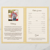 Memorial Funeral Program Sjabloon Flyer (Achterkant)