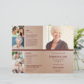 Memorial Funeral Program Sjabloon Flyer (Staand voorkant)