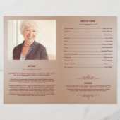 Memorial Funeral Program Sjabloon Flyer (Achterkant)