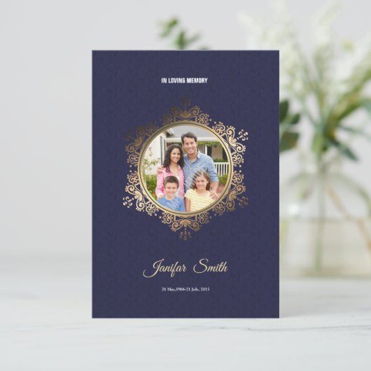 Memorial Funeral Programme Sjabloon Kaart (Staand voorkant)