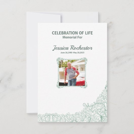 Memorial Funeral Programme Sjabloon Kaart (Voorkant)