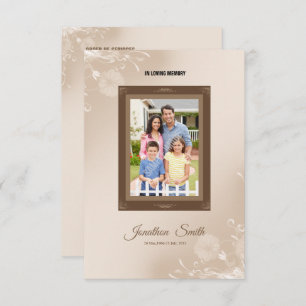 Memorial Funeral Programme Sjabloon Kaart