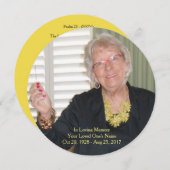 Memorial, Funeral, Service, Viewing, Aankondiging (Voorkant / Achterkant)