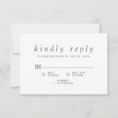 Memorial Funeral Simple Memories Kindly Reply RSVP Kaartje (Voorkant)