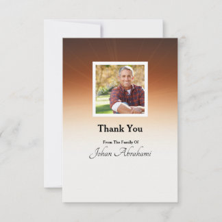 Memorial Funeral Thank You Card Bedankkaart