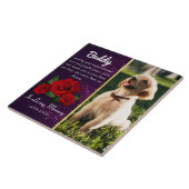 Memorial Gift van het Turkse Roos Pet Loss Tegeltje (Zijkant)