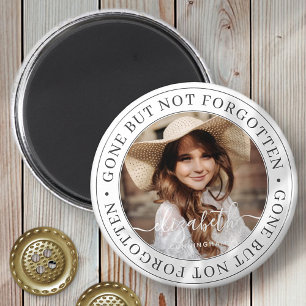 Memorial Gone, niet vergeten Elegant Foto Magneet