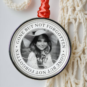 Memorial Gone, niet vergeten Elegant Foto Metalen Ornament