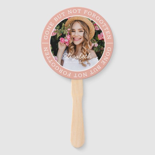Memorial Gone, niet vergeten Moderne foto Handwaaier (Achterkant)
