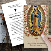 Memorial Guadalupe Espagnol Prière Cartes de Sympa