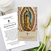 Memorial Guadalupe Espagnol Prière Cartes de Sympa