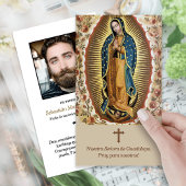 Memorial Guadalupe Funeral Prayer Cartes de Sympat