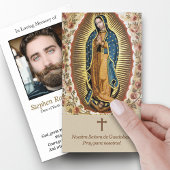 Memorial Guadalupe Funeral Prayer Cartes de Sympat