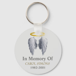Memorial Halo & Angel Wings Sleutelhanger