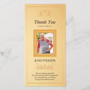 Memorial Hartelijk dank Bedankkaart