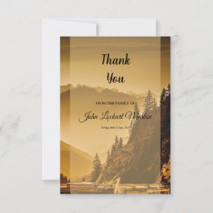 Memorial Hartelijk dank Bedankkaart