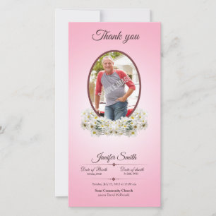 Memorial Hartelijk dank Bedankkaart