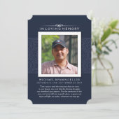 Memorial Hartelijk dank Deep Blue Photo PERHAPS PO Kaart (Staand voorkant)