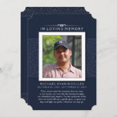 Memorial Hartelijk dank Deep Blue Photo PERHAPS PO Kaart (Voorkant / Achterkant)