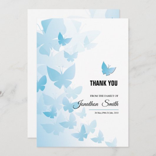 Memorial - Hartelijk dank Kaart (Voorkant / Achterkant)