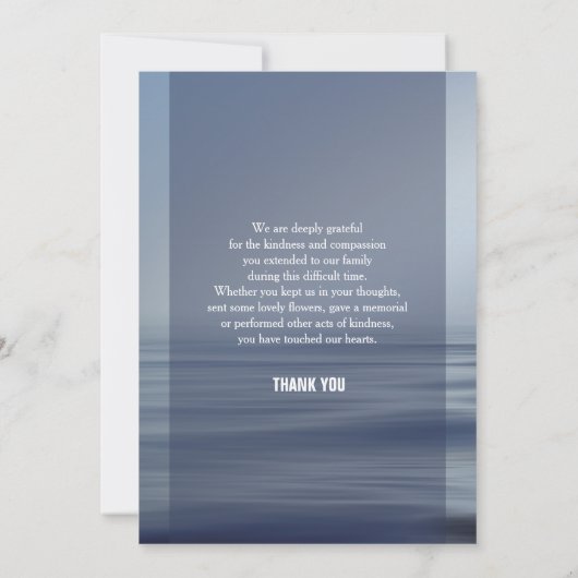 Memorial - Hartelijk dank Kaart (Achterkant)