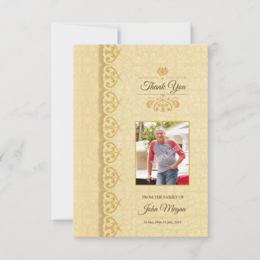 Memorial - Hartelijk dank Kaart (Voorkant)