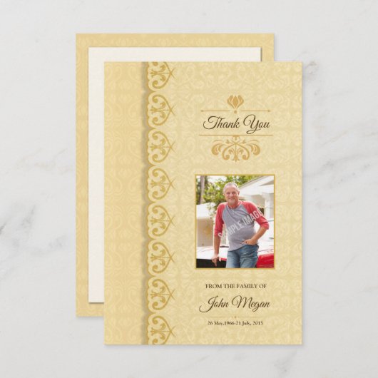 Memorial - Hartelijk dank Kaart (Voorkant / Achterkant)