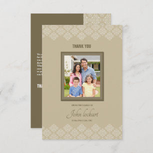 Memorial - Hartelijk dank Kaart