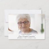 Memorial - Hartelijk dank voor de foto van het But Bedankkaart (Achterkant)