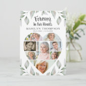 Memorial Heart Photo Collage Programme de verdure (Debout devant)