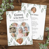 Memorial Heart Photo Collage Programme de verdure