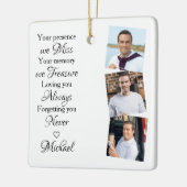 Memorial Herdenking Keepslag Modern 3 Foto Keramisch Ornament (Links)