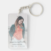 Memorial Herdenking Keepslag voor Modern Funeral Sleutelhanger (achterkant)