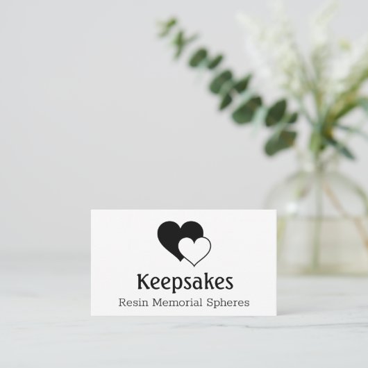 Memorial Herembrance Keepslag Visitekaartje (Staand voorkant)