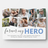 Memorial Hero Dad Photo Collage Fotoplaat (voorkant)