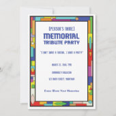 Memorial Hommage Funeral Party Invitation (Devant)