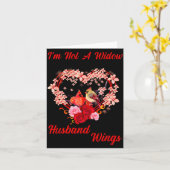 Memorial I'm Not A Widow Husband Wings Cardinal An Kaart (Gele Bloem)